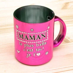Mug Métallisé Strass MAMAN -Créatifs Cadeaux Magasin mug metallise strass maman 2