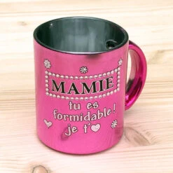 Mug Métallisé Strass MAMIE