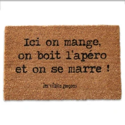 Paillasson Ici On Mange, On Boit L'apéro... -Créatifs Cadeaux Magasin paillasson ici on mange on boit l apero et on se marre 1 2