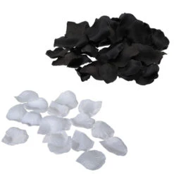 Pétales De Rose Noirs & Blancs -Créatifs Cadeaux Magasin petales de rose noirs blancs 2
