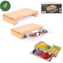 Planche à Découper Tiroir Intégré -Créatifs Cadeaux Magasin planche a decouper tiroir integre 3