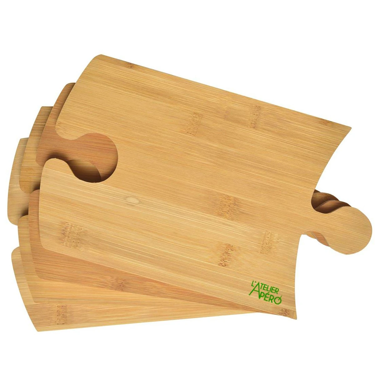 Planches à Tapas Puzzle En Bambou 6 Planches à Tapas Puzzle En Bambou – Image 4