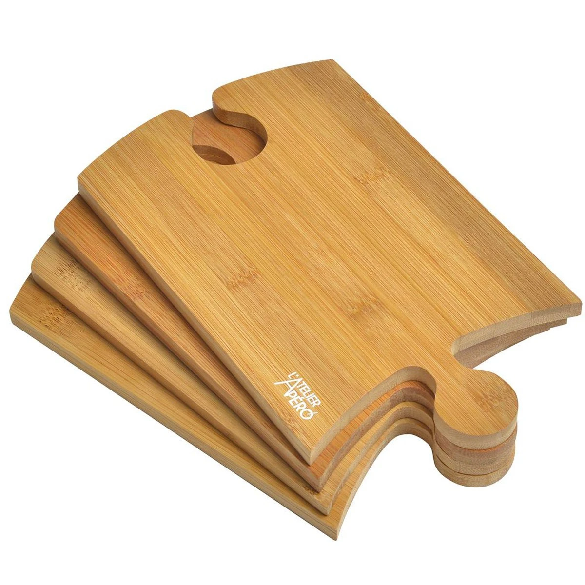 Planches à Tapas Puzzle En Bambou 8 Planches à Tapas Puzzle En Bambou – Image 6