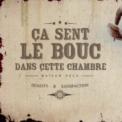 Plaque De Porte ça Sent Le Bouc -Créatifs Cadeaux Magasin plaque de porte ca sent le bouc 2