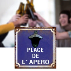 Plaque Décapsuleur Mural Place De L'apéro