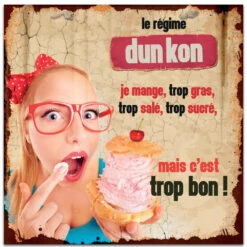 Plaque Métal Régime