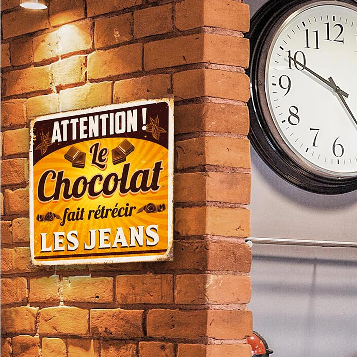Plaque Métal Humour Chocolat 4 Plaque Métal Humour Chocolat – Image 2