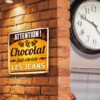 Plaque Métal Humour Chocolat -Créatifs Cadeaux Magasin plaque metal humour chocolat