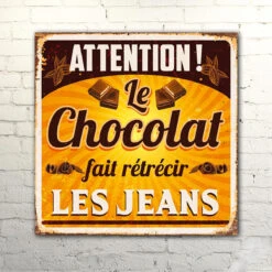 Plaque Métal Humour Chocolat 8 Plaque Métal Humour Chocolat -Créatifs Cadeaux Magasin plaque metal humour chocolat 2