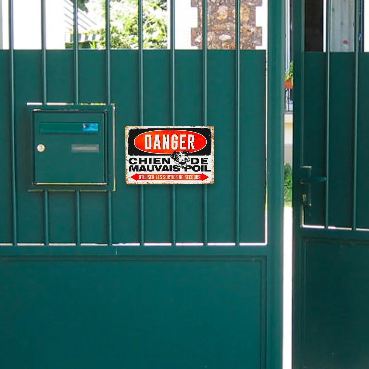 Plaque Métal Rétro Danger Chien De Mauvais Poil 3 Plaque Métal Rétro Danger Chien De Mauvais Poil