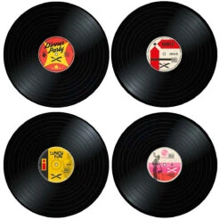 Pochette 4 Disques Vinyles Sets De Table