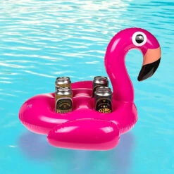 Porte-boisson Gonflable Flamant Rose