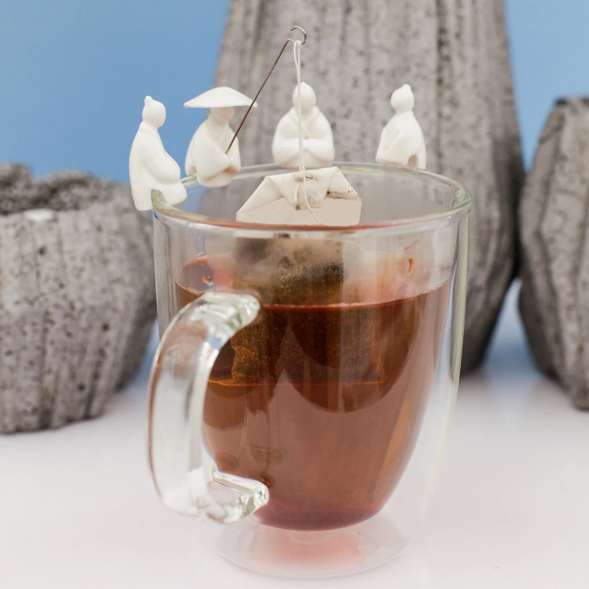 KIKKERLAND Porte-sachet De Thé Pêcheurs (x4) 4 KIKKERLAND Porte-sachet De Thé Pêcheurs (x4) – Image 2