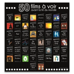 Poster 50 Films à Voir Avant La Fin Du Monde -Créatifs Cadeaux Magasin poster 50 films a voir avant la fin du monde 2
