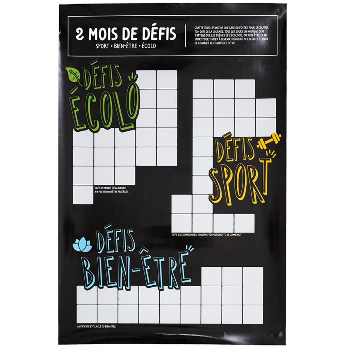 Poster à Gratter 2 Mois De Défis 3 Poster à Gratter 2 Mois De Défis
