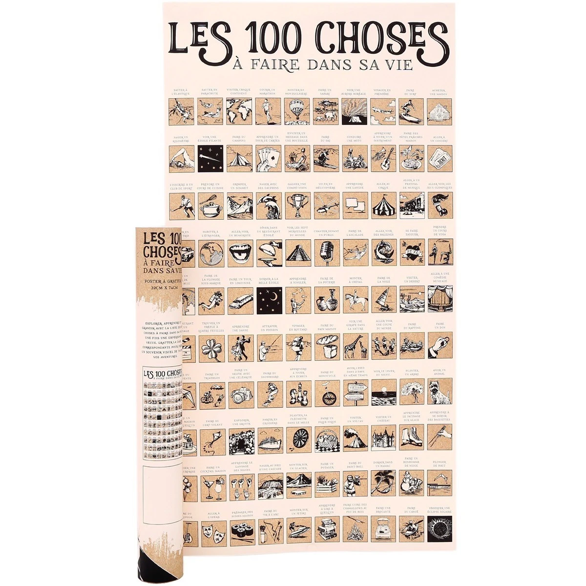 Poster à Gratter Les 100 Choses à Faire Dans Sa Vie 3 Poster à Gratter Les 100 Choses à Faire Dans Sa Vie