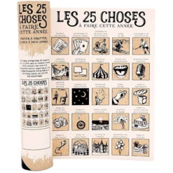 Poster à Gratter Les 25 Choses à Faire Cette Année -Créatifs Cadeaux Magasin poster a gratter les 25 choses a faire cette annee 1