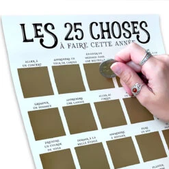 Poster à Gratter Les 25 Choses à Faire Cette Année -Créatifs Cadeaux Magasin poster a gratter les 25 choses a faire cette annee 2