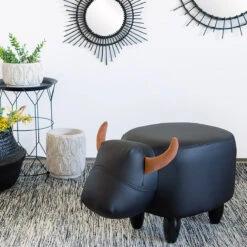 Balvi Pouf Vache Noire 7 Balvi Pouf Vache Noire -Créatifs Cadeaux Magasin pouf vache noire 2