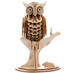 KIKKERLAND Puzzle Bois 3D Chouette -Créatifs Cadeaux Magasin puzzle bois 3d chouette 2