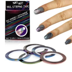 Rubans Adhésifs Nail Art Ongles Rayés Métalliques