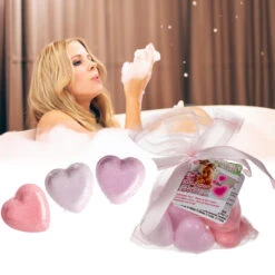 Sachet 10 Coeurs Effervescents Pour Le Bain