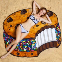 Serviette De Plage Géante Ice Cream Cookie -Créatifs Cadeaux Magasin serviette de plage geante ice cream cookie 2