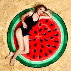 Serviette De Plage Géante Pastèque -Créatifs Cadeaux Magasin serviette de plage geante pasteque 2