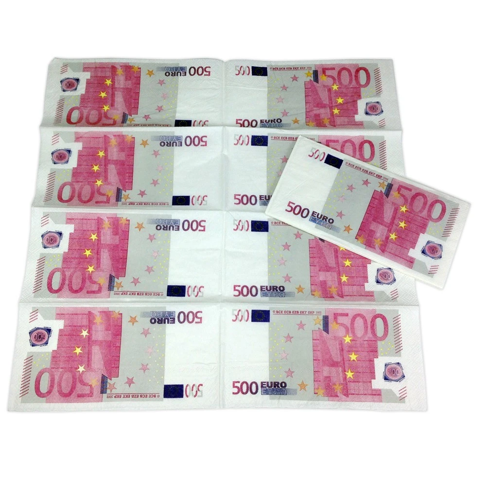 Serviettes En Papier Billets De 500 Euros 3 Serviettes En Papier Billets De 500 Euros