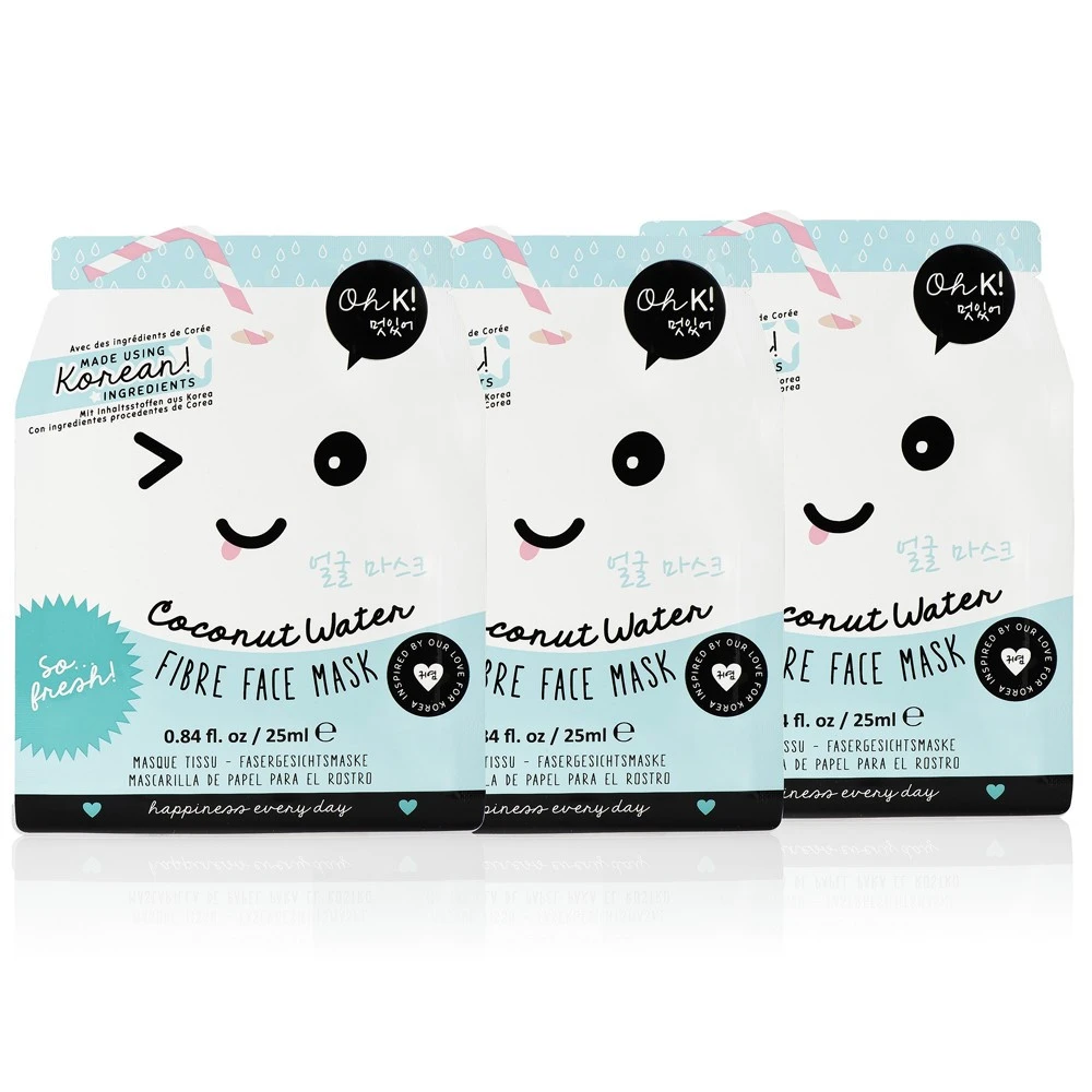 Set De 3 Masques De Beauté à L'eau De Coco 4 Set De 3 Masques De Beauté à L'eau De Coco – Image 2