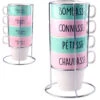 Set De 4 Mugs Vilaines Filles Avec Support -Créatifs Cadeaux Magasin set de 4 mugs vilaines filles avec support