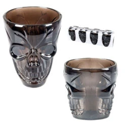 4 Shooters Noirs Tête De Mort -Créatifs Cadeaux Magasin shooter noirs tete de mort 3