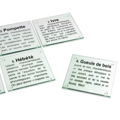 Sous-verre Définitions De L'ivrogne 4 Sous-verre Définitions De L'ivrogne – Image 2