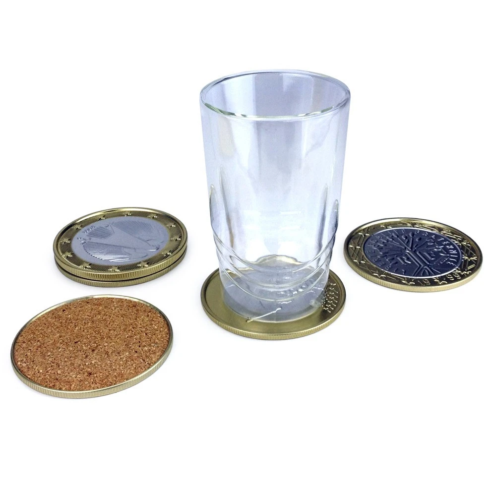 Sous-verres Pièce D'un Euro 4 Sous-verres Pièce D'un Euro – Image 2