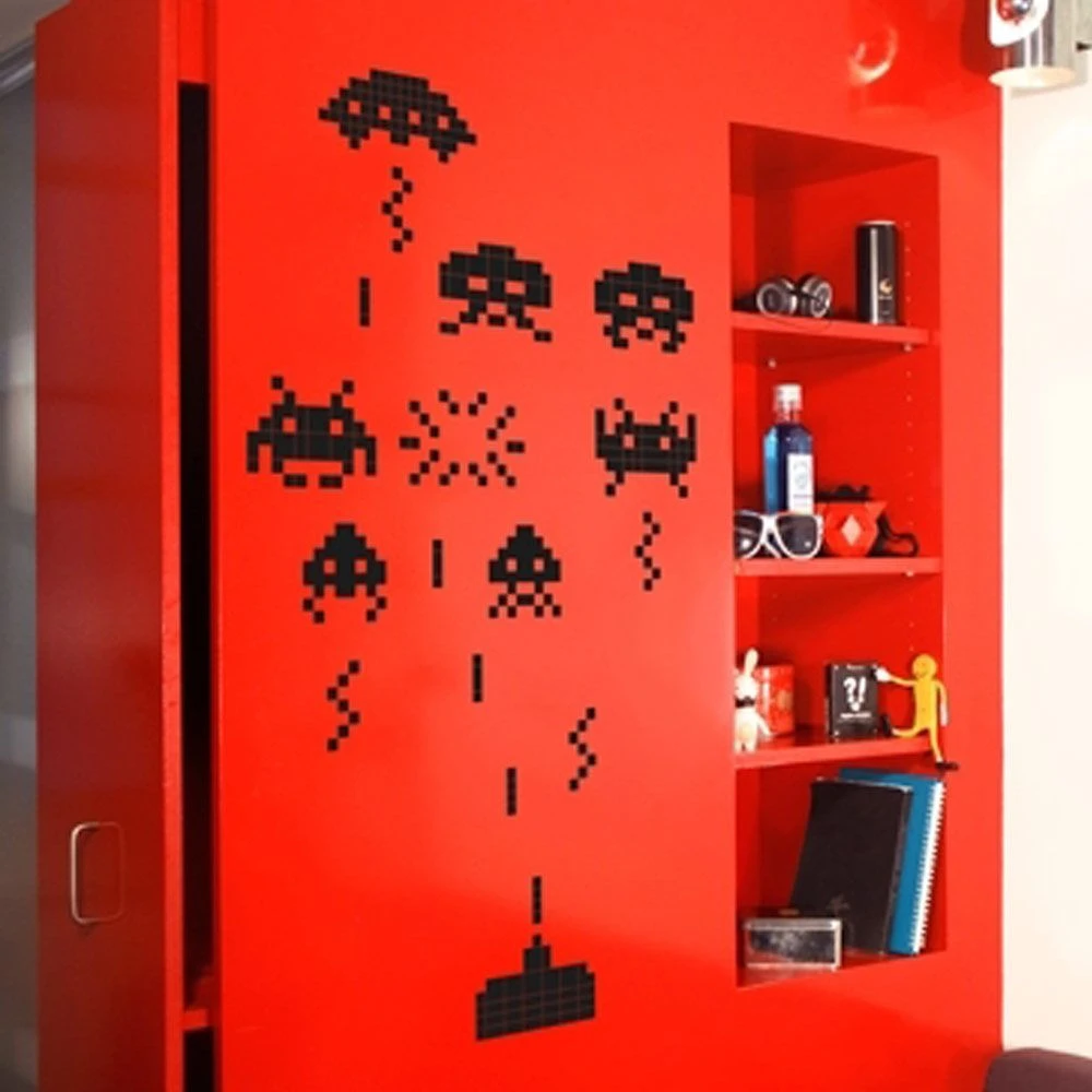 Stickers Space Invaders Warzone 3 Stickers Space Invaders Warzone