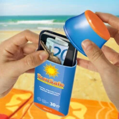 Sun Safe, étui Cachette Crème Solaire -Créatifs Cadeaux Magasin sun safe etui cachette en forme de creme solaire 2
