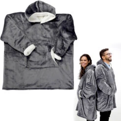 Créatifs Cadeaux Magasin -Créatifs Cadeaux Magasin sweat plaid geant a capuche 1