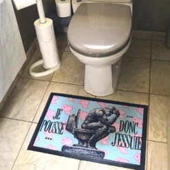 Tapis WC Je Pousse Donc J'essuie