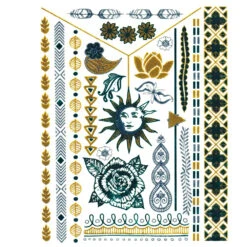 Tatouages Métalliques Et Bagues Look Bohème -Créatifs Cadeaux Magasin tatouages metalliques et bagues look boheme 2