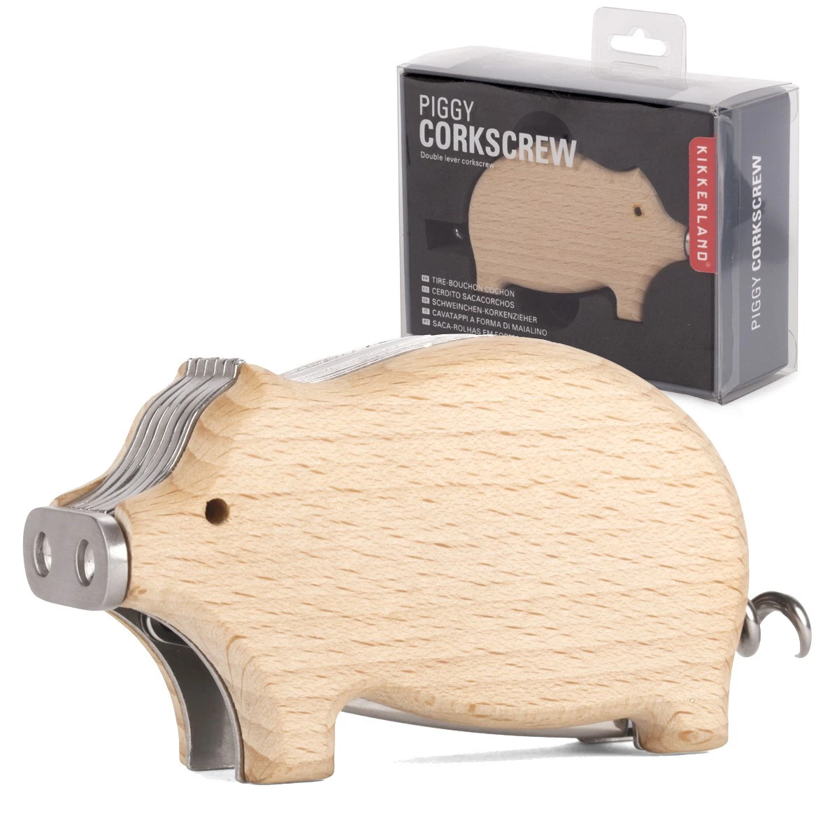 KIKKERLAND Tire-bouchon Cochon 4 KIKKERLAND Tire-bouchon Cochon – Image 3