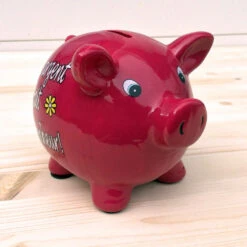 Tirelire Cochon "Votre Argent Fait Mon Bonheur"