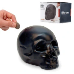 KIKKERLAND Tirelire Crâne Noir