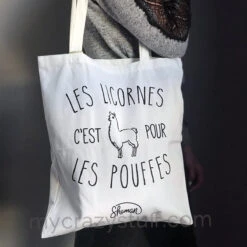 Tote Bag "Les Licornes C'est Pour Les Pouffes" -Créatifs Cadeaux Magasin tote bag les licornes c est pour les pouffes 2