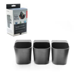 KIKKERLAND Trois Pots De Rangement Pour écran D'ordinateur -Créatifs Cadeaux Magasin trois pots de rangement pour ecran d ordinateur 4