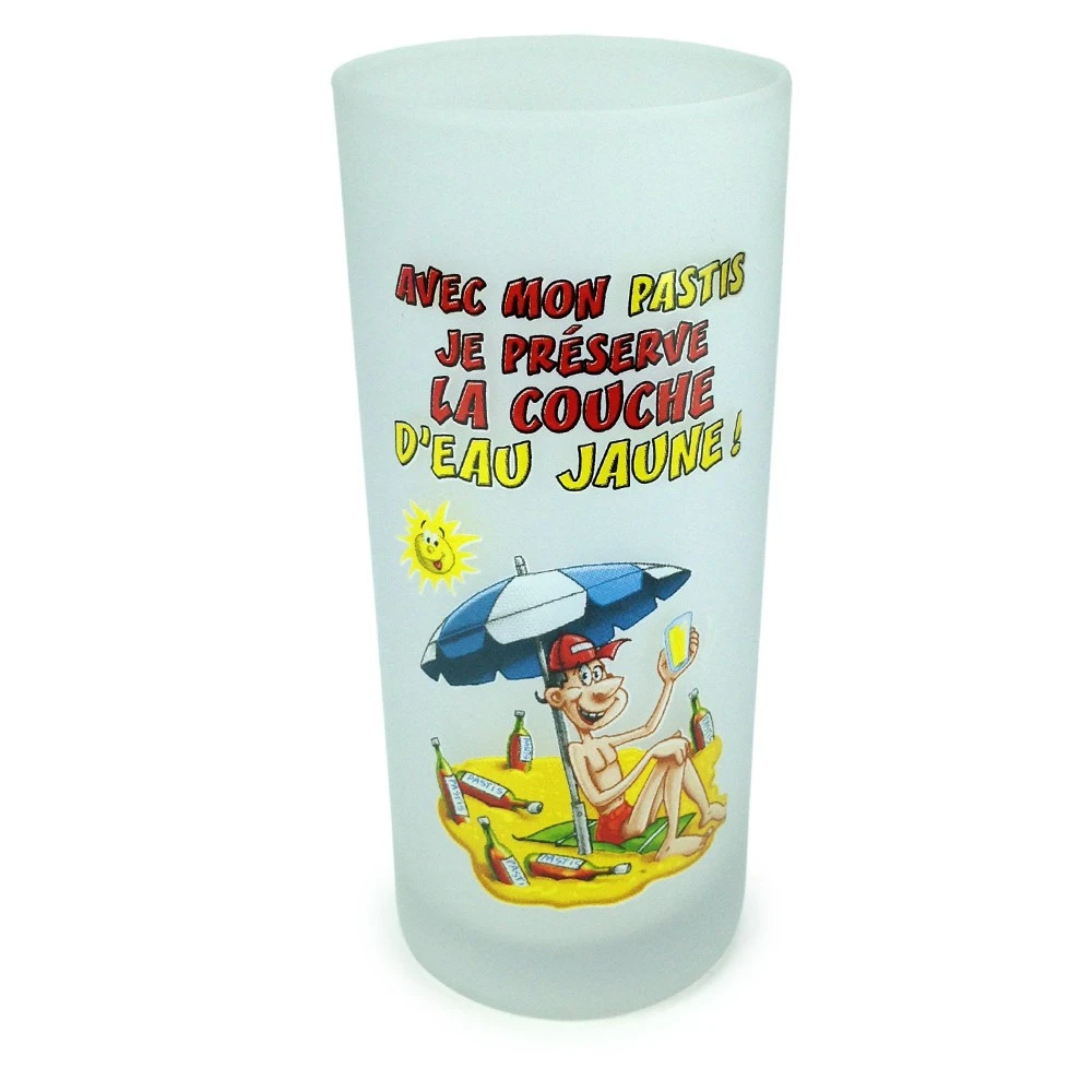 Verre "Avec Mon Pastis, Je Préserve La Couche D'eau Jaune" 4 Verre "Avec Mon Pastis, Je Préserve La Couche D'eau Jaune" – Image 2