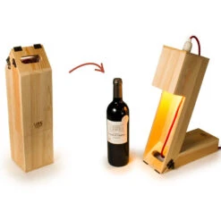Wine Light, Coffret à Bouteille Transformable En Lampe -Créatifs Cadeaux Magasin wine light coffret a bouteille transformable en lampe 2